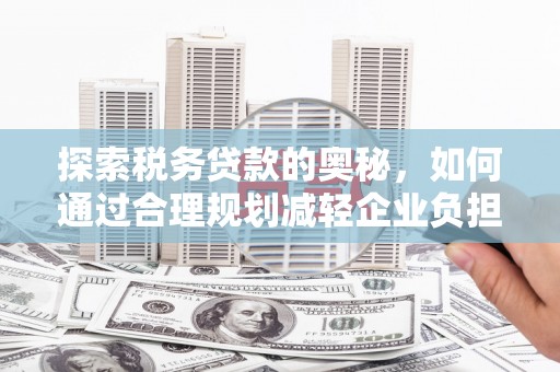 武穴探索税务贷款的奥秘，如何通过合理规划减轻企业负担