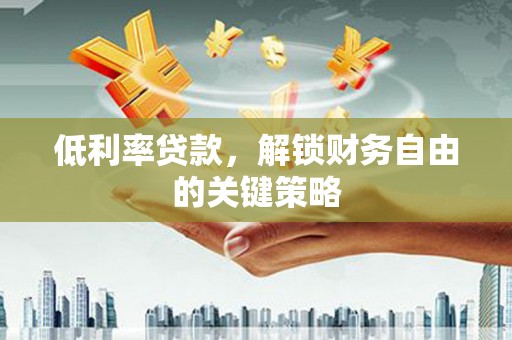 武穴低利率贷款，解锁财务自由的关键策略