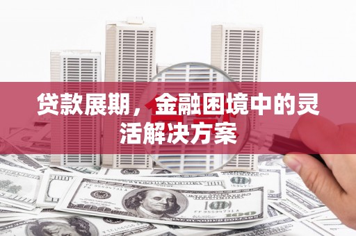 武穴贷款展期，金融困境中的灵活解决方案