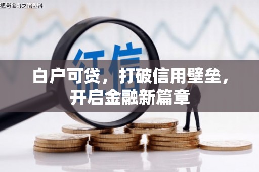 武穴白户可贷，打破信用壁垒，开启金融新篇章