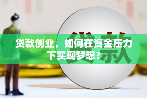 武穴贷款创业，如何在资金压力下实现梦想？