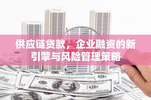 武穴供应链贷款，企业融资的新引擎与风险管理策略