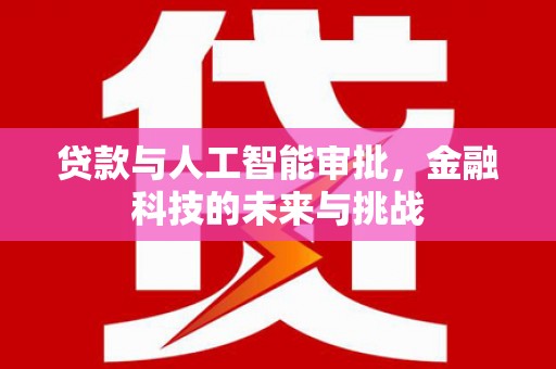 武穴贷款与人工智能审批，金融科技的未来与挑战