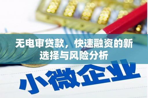 武穴无电审贷款，快速融资的新选择与风险分析