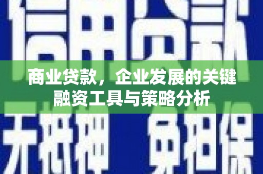 武穴商业贷款，企业发展的关键融资工具与策略分析