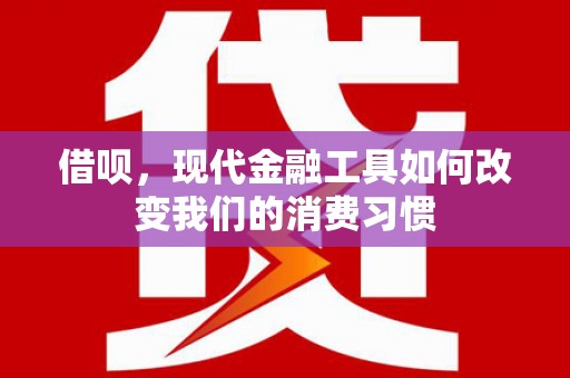 武穴借呗，现代金融工具如何改变我们的消费习惯