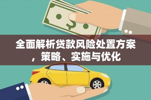 武穴全面解析贷款风险处置方案，策略、实施与优化