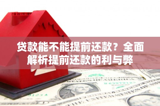 武穴贷款能不能提前还款？全面解析提前还款的利与弊