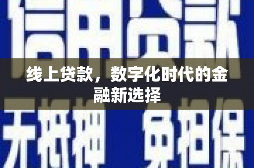 武穴线上贷款，数字化时代的金融新选择