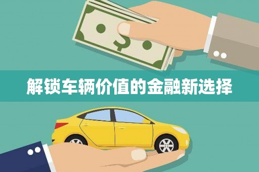 武穴解锁车辆价值的金融新选择